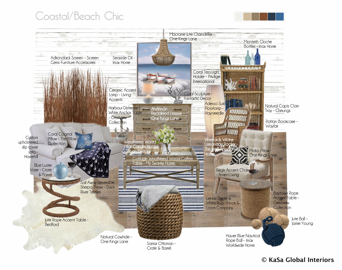 Style Guide: Coastal/Beach Chic | KaSa Global Interiors